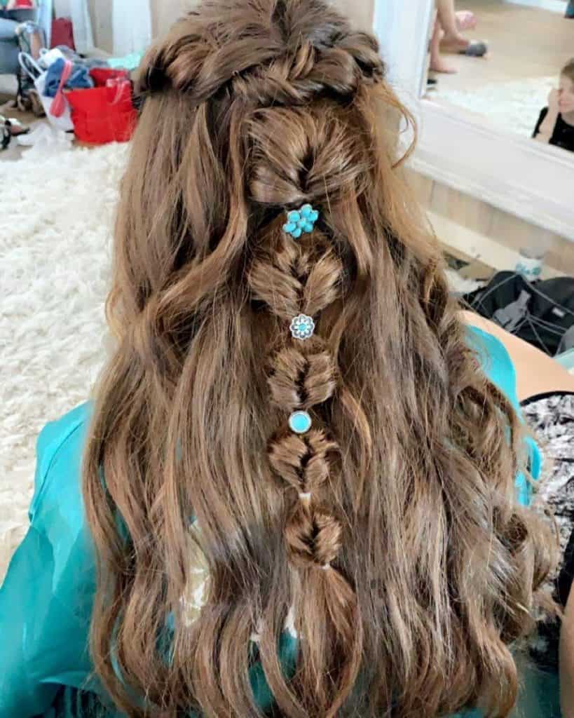 French Braid with Beads 