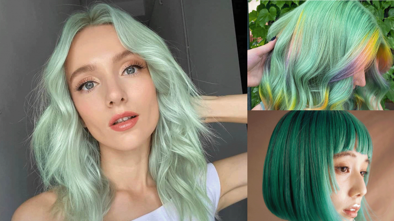 mint green hairstyles