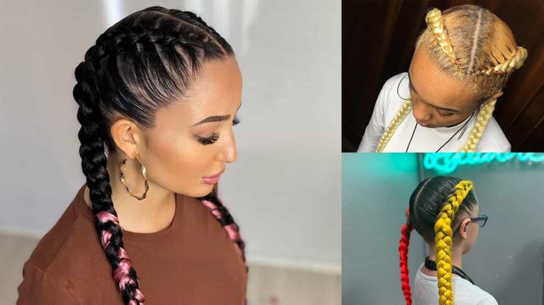2 Feed-in Braids Hairstyles